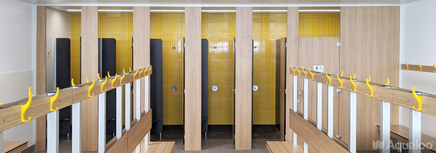 AQUALOO is Australia's Specialist in Commercial Toilet and Shower Partitions / Cubicles l Compact Laminate Lockers & Seating l Integrated Paneling System l Washroom Accessories
