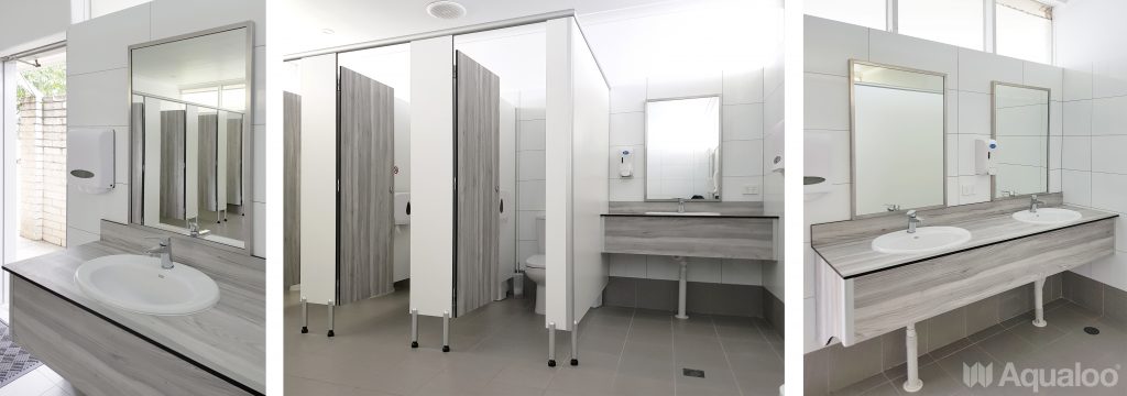 AQUALOO is Australia's Specialist in Commercial Toilet and Shower Partitions / Cubicles l Compact Laminate Lockers & Seating l Integrated Paneling System l Washroom Accessories