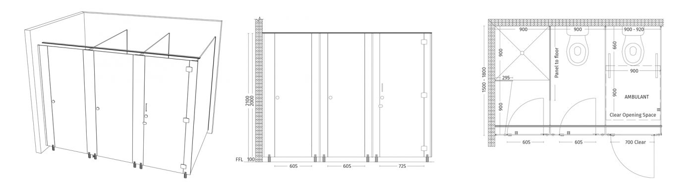 AQUALOO is Australia's Specialist in Commercial Toilet and Shower Partitions / Cubicles l Compact Laminate Lockers & Seating l Integrated Paneling System l Washroom Accessories