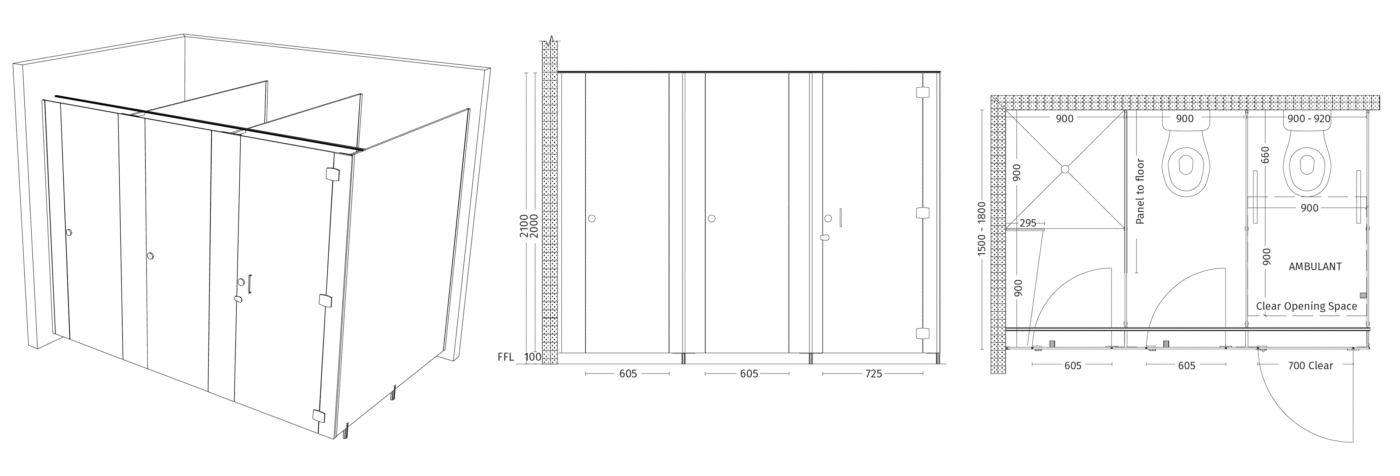AQUALOO is Australia's Specialist in Commercial Toilet and Shower Partitions / Cubicles l Compact Laminate Lockers & Seating l Integrated Paneling System l Washroom Accessories
