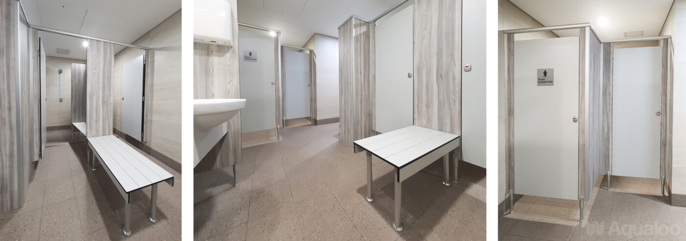 AQUALOO is Australia's Specialist in Commercial Toilet and Shower Partitions / Cubicles l Compact Laminate Lockers & Seating l Integrated Paneling System l Washroom Accessories